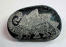 Зображення динозавра з колекції каменів Іки (фото: Итоги.ру)