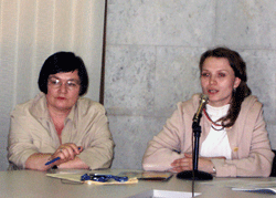 Ліворуч -Леся Воронина, праворуч - Тетяна Щербаченко