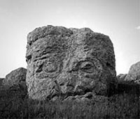 На фото з сайту www.wz.lviv.ua: можливо, камінь - ідол, що виконував певні функції у ритуалах наших предків...