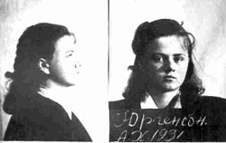 Ворог СРСР, 15-річна школярка Айлі Юргенсон із Таллінна. Світлина 1946 року, ERAF - Філія Естонського Державного архіву