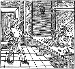 Селянин і єврей-лихвар. Гравюра, Аугсбург, 1531 р.
