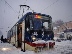 Одеські трамваї спинилися - замерзли... Фото - narod.mycityua.com