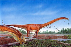 Маменчизаври - в їхніх слідах тонули дрібні динозаври