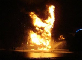 У стовпі вогню. Блискавка знищила гігантську статую Христа в Огайо