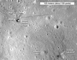 NASA сфотографувало сліди космічних місій на Місяці