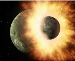 Місяць сформувався у результаті планетарної катастрофи?