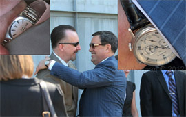 Фотограф порівняв дорогий годинник Рокитського з недорогим його американського колеги Кеннета Бредлі. Фото Соделя Влада