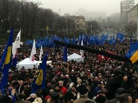 Євромайдан вже зібрав понад 100 тисяч осіб, небайдужих до долі України