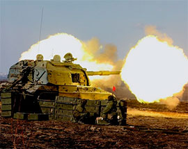 Ситуація на фронті: російські бойовики демонстративно використовують важку артилерію для атак