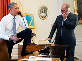 Путін поговорив з Обамою про “гібридні конфлікти”