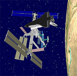 Такий вигляд має МКС 15 червня 2007 року (комп`ютерна модель)