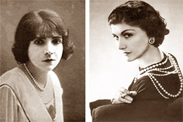 Акторка Єва Лавальєр (ліворуч фото з сайту www.theatre-des-varietes.fr) і модельєрка Коко Шанель(фото із сайту www.stylishkidsinriot.com): котрась із цих француженок 1909-го вперше показалася на людях із каре